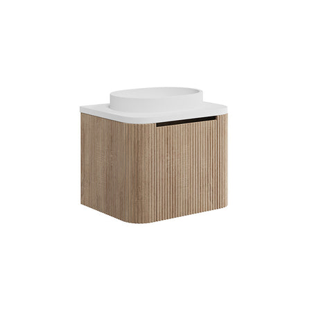 Scudo Linea Curve Fluted 600mm Wall Mounted Basin Unit (1 size, 3 colours) - Brand New Bathrooms