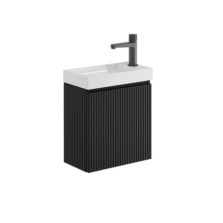 Scudo Linea Fluted Wall Hung 400mm Cloakroom Unit (1 size, 3 colours) - Brand New Bathrooms