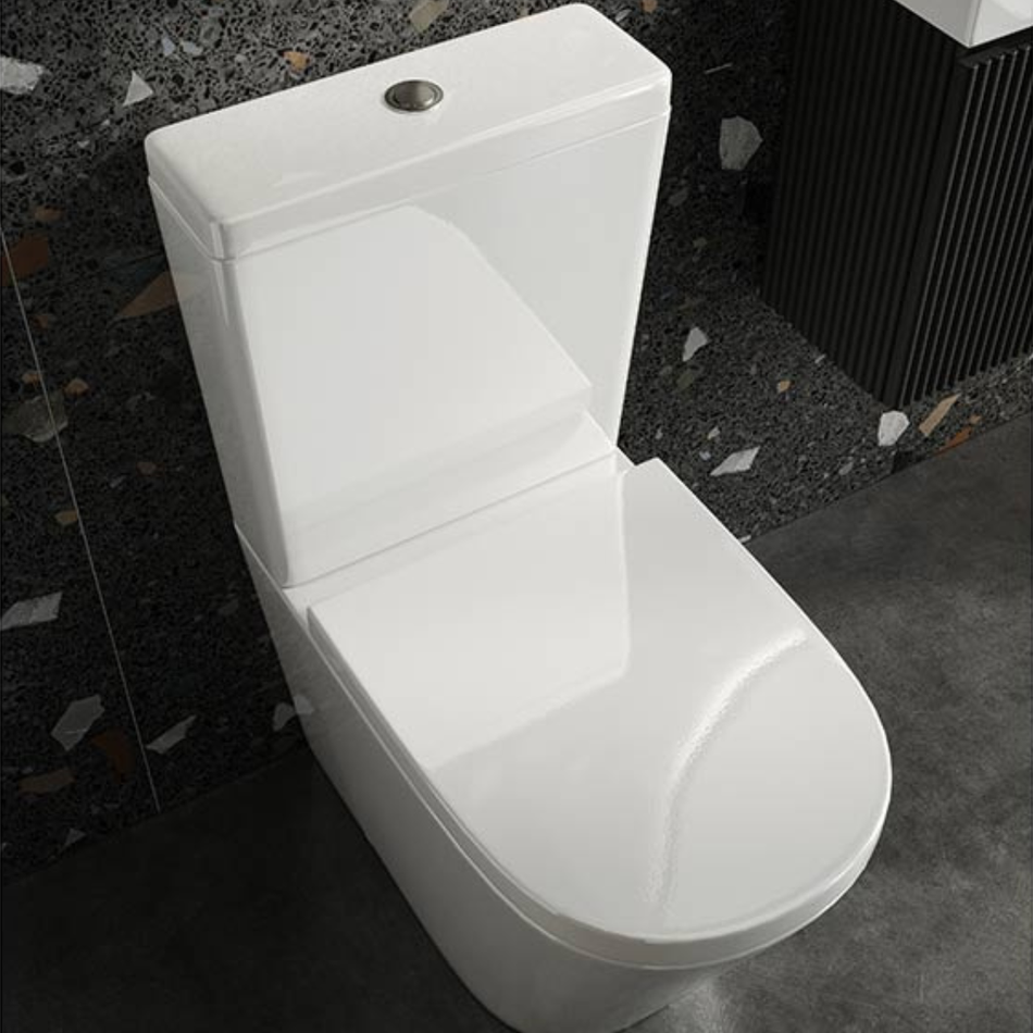 Scudo Linea Rimless Back to Wall Toilet Pan & Seat (White) PAN & SEAT ONLY