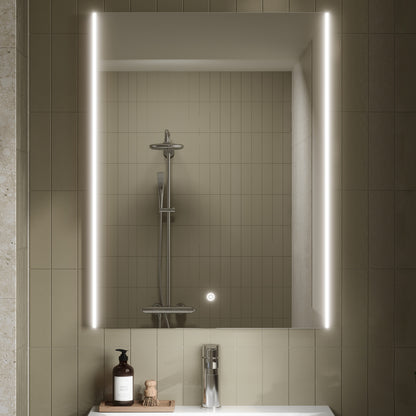 Nuie Cepheus 800mm x 600mm Ambient Touch Sensor Mirror (Silver) - Brand New Bathrooms
