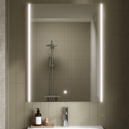 Nuie Cepheus 800mm x 600mm Ambient Touch Sensor Mirror (Silver) - Brand New Bathrooms