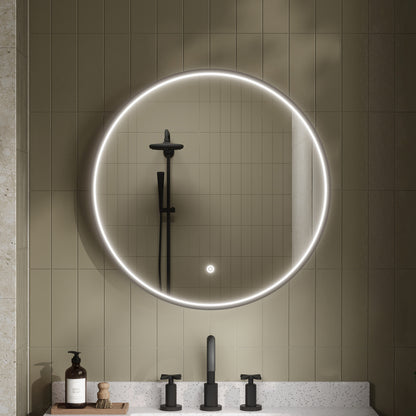 Nuie Mensa Inset Frame 600mm Round LED Mirror (3 colours) - Brand New Bathrooms
