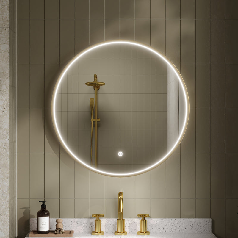 Nuie Mensa Inset Frame 600mm Round LED Mirror (3 colours) - Brand New Bathrooms