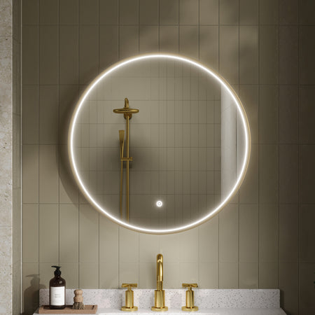 Nuie Mensa Inset Frame 600mm Round LED Mirror (3 colours) - Brand New Bathrooms