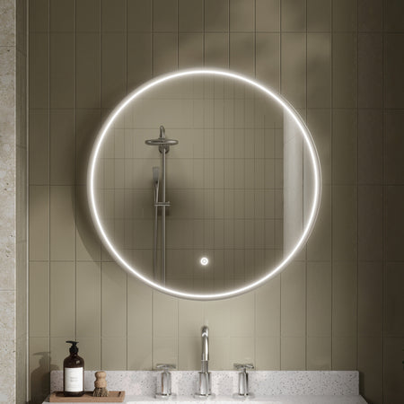 Nuie Mensa Inset Frame 600mm Round LED Mirror (3 colours) - Brand New Bathrooms