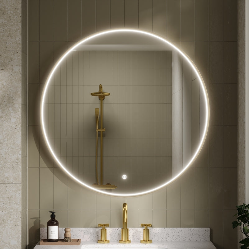 Nuie Mensa Inset Frame 800mm Round LED Mirror (3 colours) - Brand New Bathrooms
