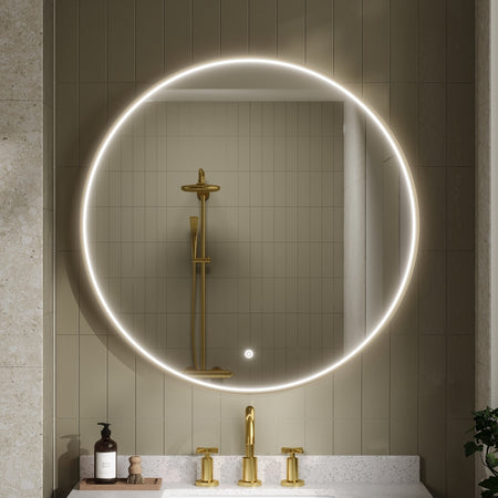 Nuie Mensa Inset Frame 800mm Round LED Mirror (3 colours) - Brand New Bathrooms