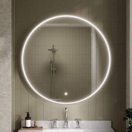 Nuie Mensa Inset Frame 800mm Round LED Mirror (3 colours) - Brand New Bathrooms