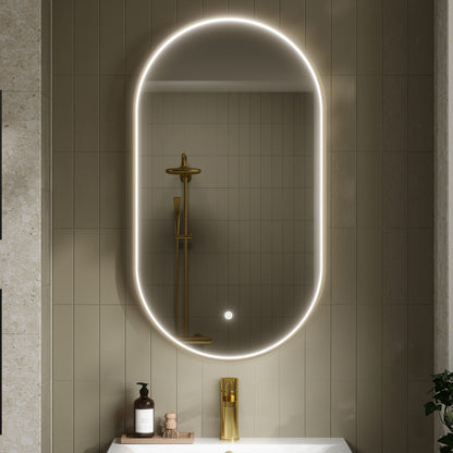 Nuie Columba Inset Frame 800 x 500mm LED Mirror (3 colours) - Brand New Bathrooms