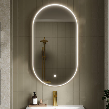 Nuie Columba Inset Frame 800 x 500mm LED Mirror (3 colours) - Brand New Bathrooms