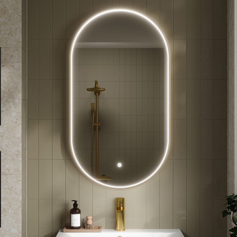 Nuie Columba Inset Frame 800 x 500mm LED Mirror (3 colours) - Brand New Bathrooms