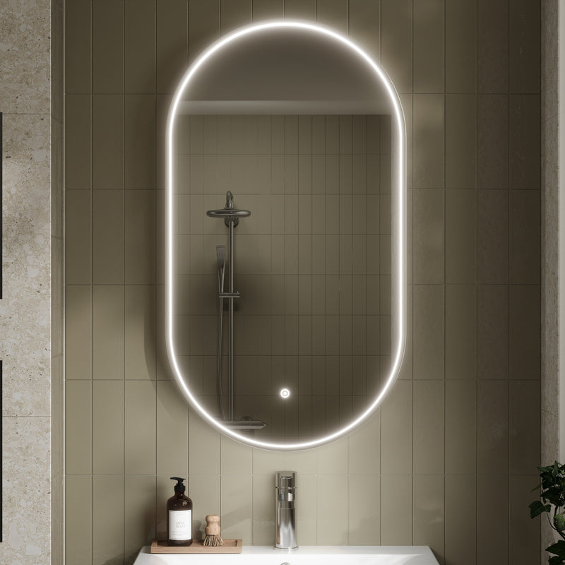Nuie Columba Inset Frame 800 x 500mm LED Mirror (3 colours) - Brand New Bathrooms
