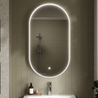 Nuie Columba Inset Frame 800 x 500mm LED Mirror (3 colours) - Brand New Bathrooms
