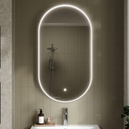 Nuie Columba Inset Frame 800 x 500mm LED Mirror (3 colours) - Brand New Bathrooms