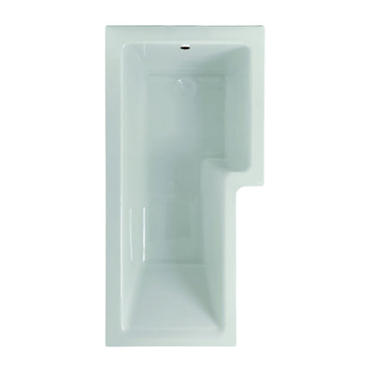 Giavani Bathrooms Complete Bathroom Suite with 1700mm L-Shape Left-Handed Shower Bath, Chrome Brassware & Vanity Unit (3 colours)