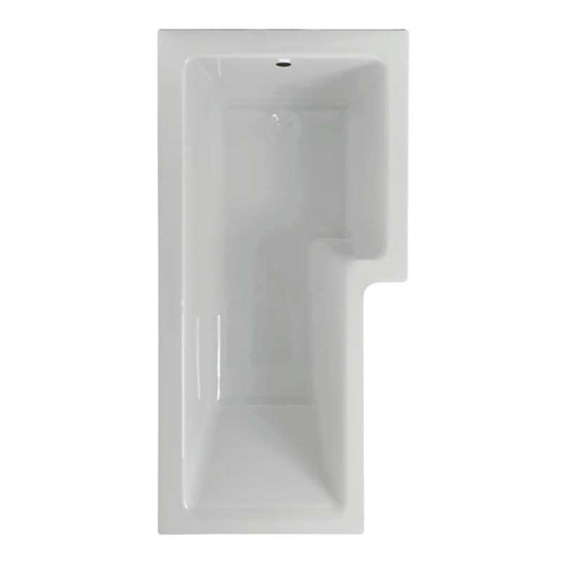 Giavani Bathrooms Complete Bathroom Suite with 1700mm L-Shape Left-Handed Shower Bath, Black Brassware & Vanity Unit (3 colours)