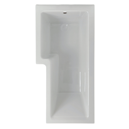 Giavani Bathrooms Complete Bathroom Suite with 1700mm L-Shape Right-Handed Shower Bath, Chrome Brassware & Vanity Unit (3 colours)