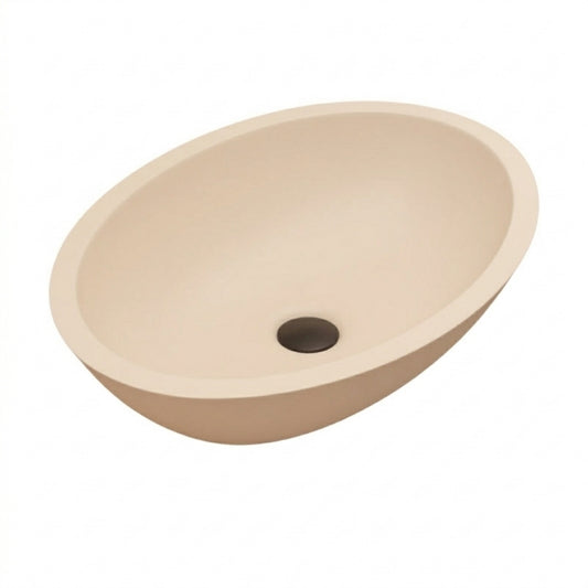 Loutro Lavabo Leona Oval Solid Surface Basin (1 size, Matt White) - Brand New Bathrooms