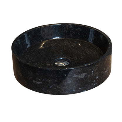 Loutro Lavabo Louise-B Round Marble Basin (1 size, Anthracite) - Brand New Bathrooms