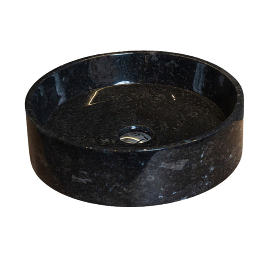 Loutro Lavabo Louise-B Round Marble Basin (1 size, Anthracite) - Brand New Bathrooms