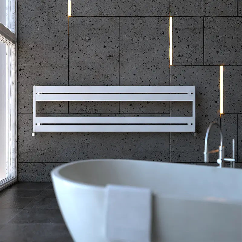 Carisa Mack Bath Horizontal Aluminium Towel Radiator - Brand New Bathrooms