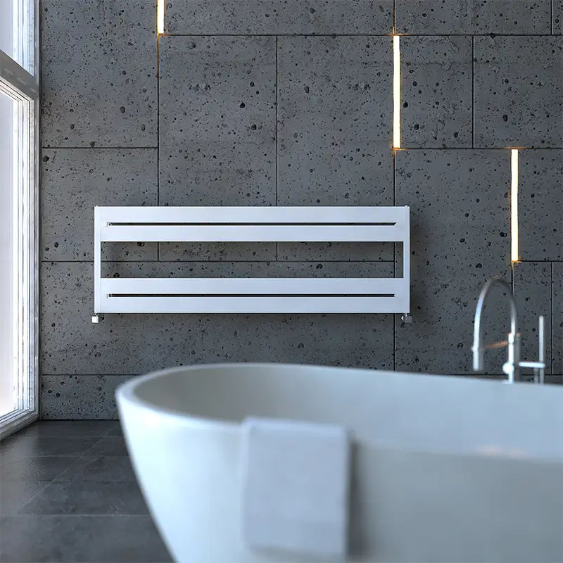Carisa Mack Bath Horizontal Aluminium Towel Radiator - Brand New Bathrooms