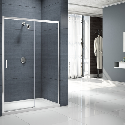 Merlyn MBOX | Low Level Access Sliding Shower Door (4 sizes, 2 styles, Polished Chrome)