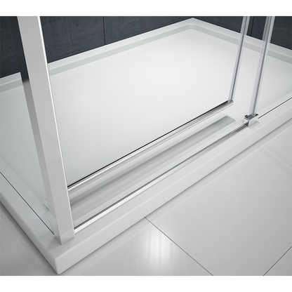 Merlyn MBOX | Low Level Access Sliding Shower Door (4 sizes, 2 styles, Polished Chrome)