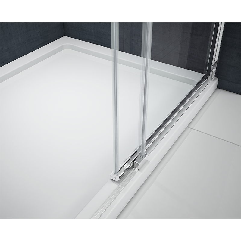 Merlyn MBOX | Low Level Access Sliding Shower Door (4 sizes, 2 styles, Polished Chrome)