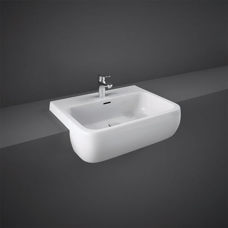 RAK Ceramics Metropolitan Semi Recessed Basin (1 size, 2 styles, Alpine White) - Brand New Bathrooms