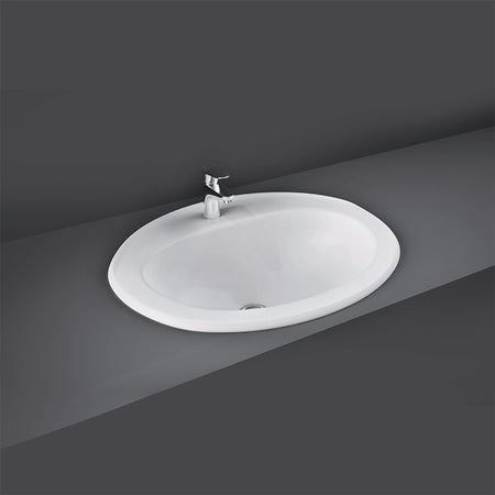 RAK Ceramics Mira 560mm In-Countertop Basin (1 size, 2 styles, Alpine White) - Brand New Bathrooms