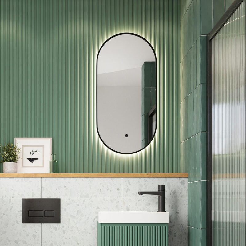 Scudo Aubrey Slim LED Tablet Mirror (1 size, 2 colours) - Brand New Bathrooms