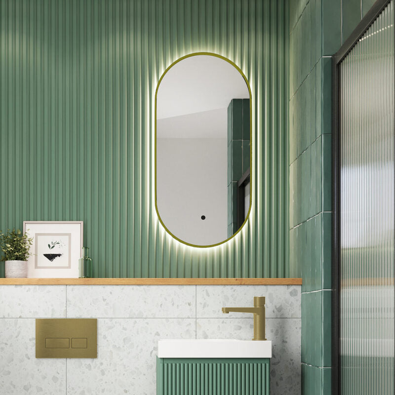 Scudo Aubrey Slim LED Tablet Mirror (1 size, 2 colours) - Brand New Bathrooms