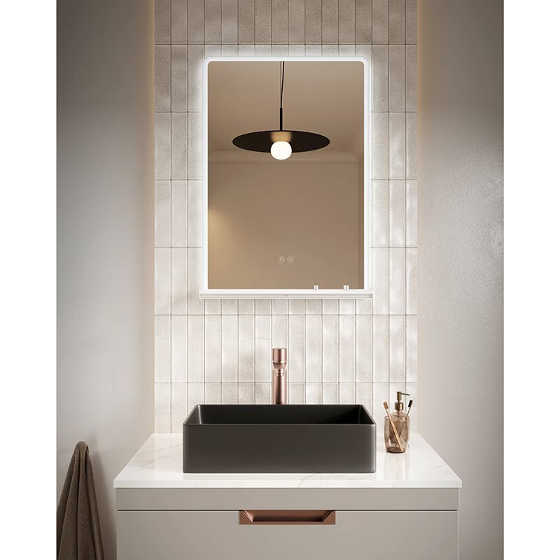 Scudo Charj LED Mirror with Wireless Charging Pad & Toothbrush Charger (3 sizes) - Brand New Bathrooms