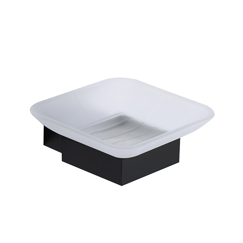 Scudo Mono Wall Mounted Soap Dish Holder (Matt Black) - Brand New Bathrooms