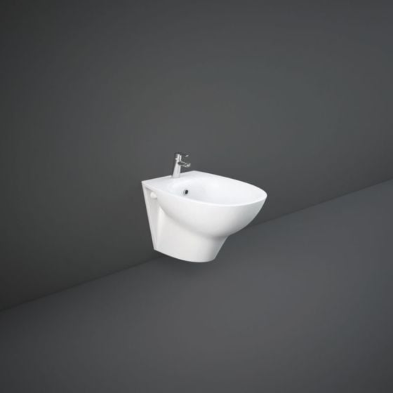 RAK Ceramics Morning Wall Hung Bidet With Exposed Fitting (Alpine White) - Brand New Bathrooms