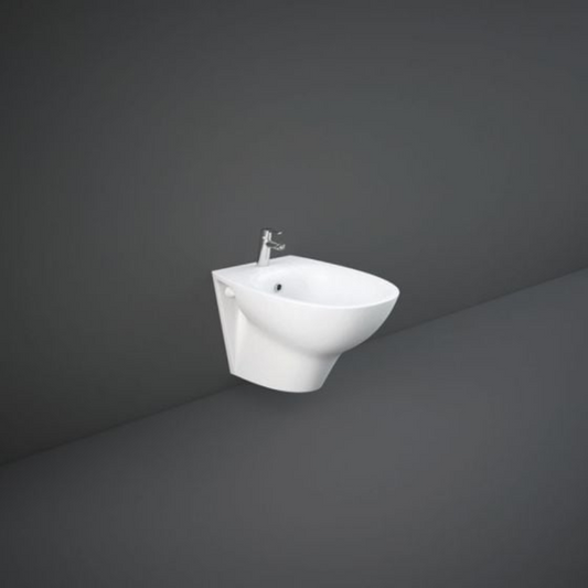 RAK Ceramics Morning Wall Hung Bidet With Exposed Fitting (Alpine White) - Brand New Bathrooms