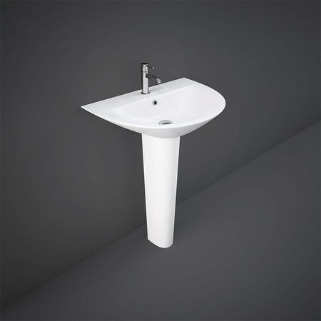 RAK Ceramics Morning Pedestal for Basin (1 size, 2 styles, White) - Brand New Bathrooms