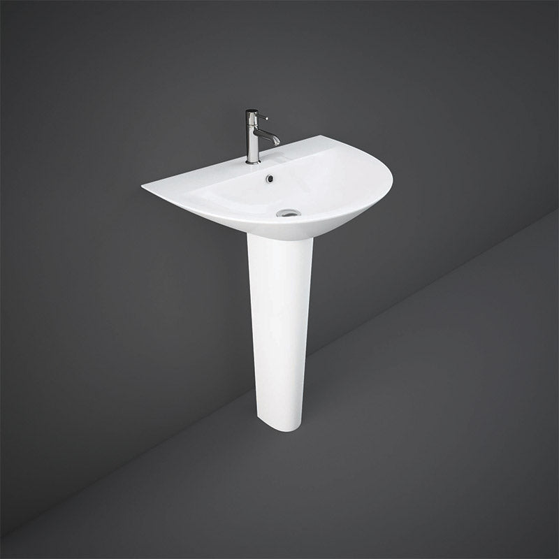 RAK Ceramics Morning Pedestal for Basin (1 size, 2 styles, White) - Brand New Bathrooms