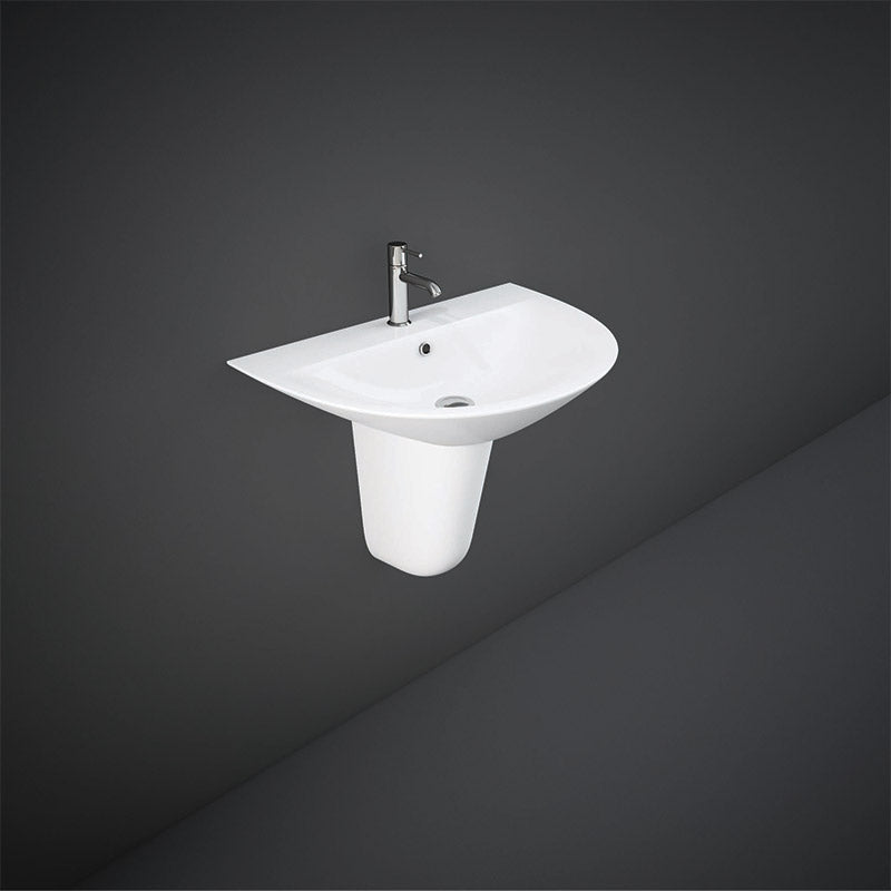 RAK Ceramics Morning Pedestal for Basin (1 size, 2 styles, White) - Brand New Bathrooms