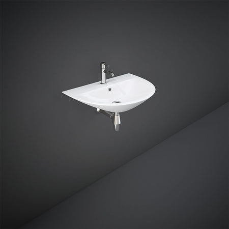 RAK Ceramics Morning Wall Hung Basin with 1 Tap Hole (4 sizes, White) - Brand New Bathrooms