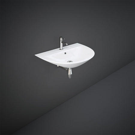 RAK Ceramics Morning Wall Hung Basin with 1 Tap Hole (4 sizes, White) - Brand New Bathrooms