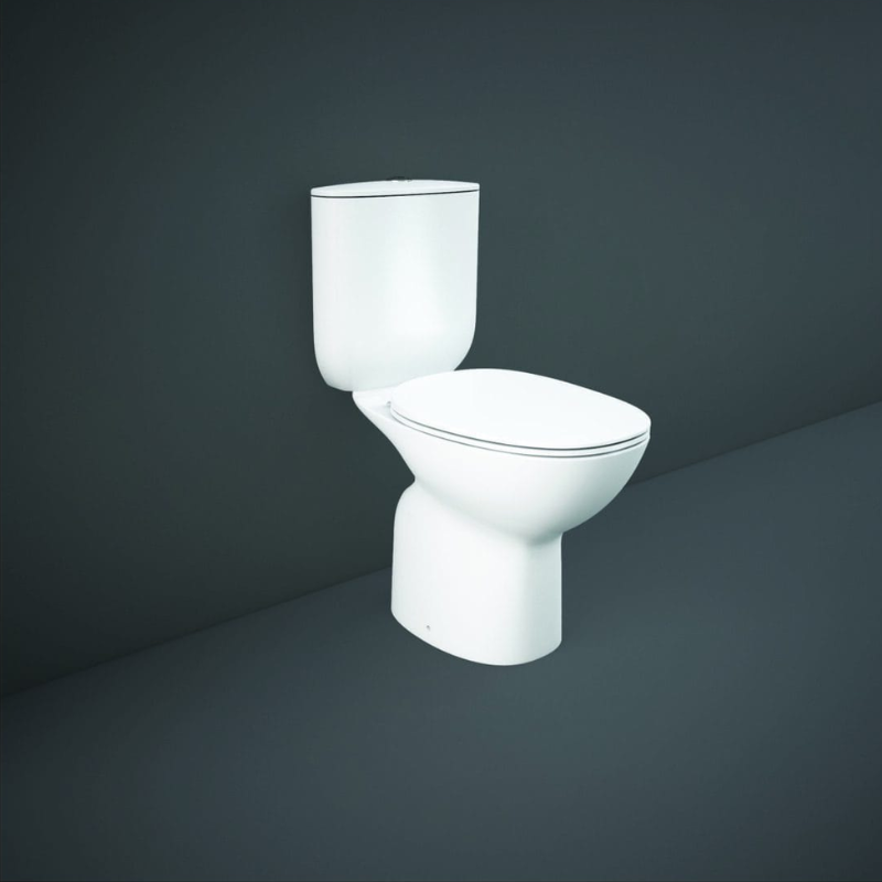 RAK Ceramics Morning Full Access Rimless Close Coupled WC Pan (1 size, White) - Brand New Bathrooms