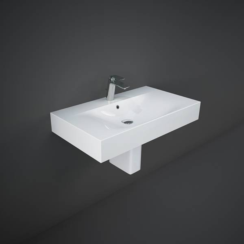 RAK Ceramics Metropolitan Pedestal for Basin (2 sizes, 2 styles, White) - Brand New Bathrooms