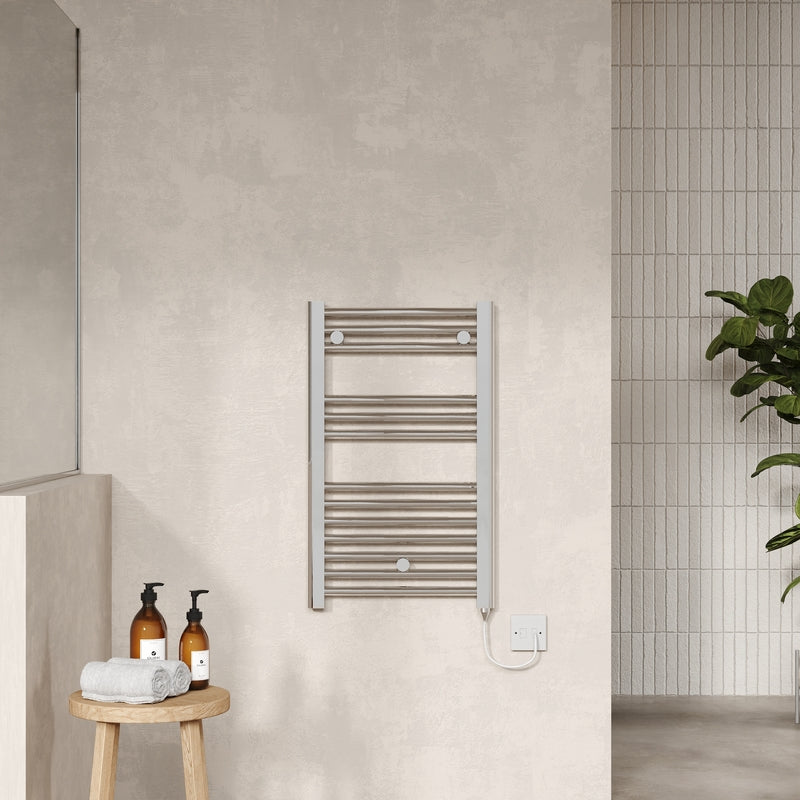 Nuie Electric Towel Rail (200, 300, 500 Watts, Chrome) - Brand New Bathrooms