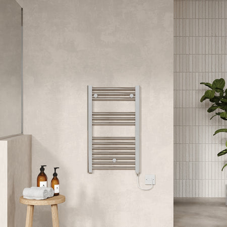 Nuie Electric Towel Rail (200, 300, 500 Watts, Chrome) - Brand New Bathrooms