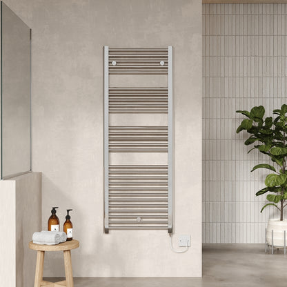 Nuie Electric Towel Rail (200, 300, 500 Watts, Chrome) - Brand New Bathrooms