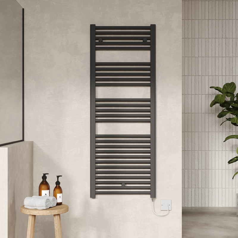 Nuie Electric Towel Rail (300, 500, 750 Watts, Anthracite) - Brand New Bathrooms