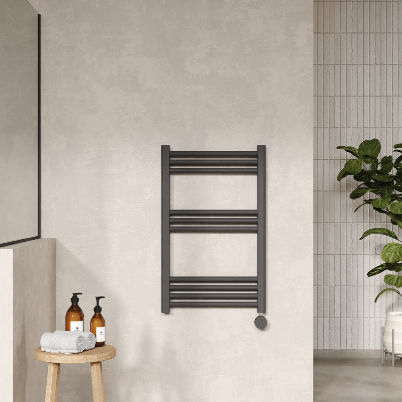 Hudson Reed Electric Round Tube Towel Rail with 10 Bars (1 size, 4 colours) - Brand New Bathrooms