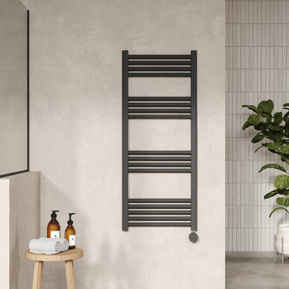 Hudson Reed Electric Round Tube Towel Rail with 17 Bars (1 size, 4 colours) - Brand New Bathrooms